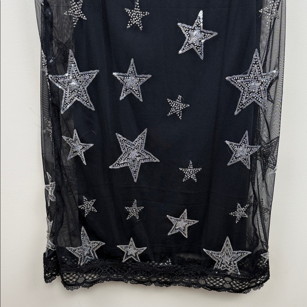SISTER JANE Mesh Dress With Sequin And Beaded Star Patches - Picture 8 of 13